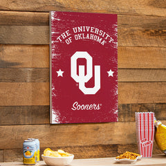 University of Oklahoma Wood Wall Sign, 16x24