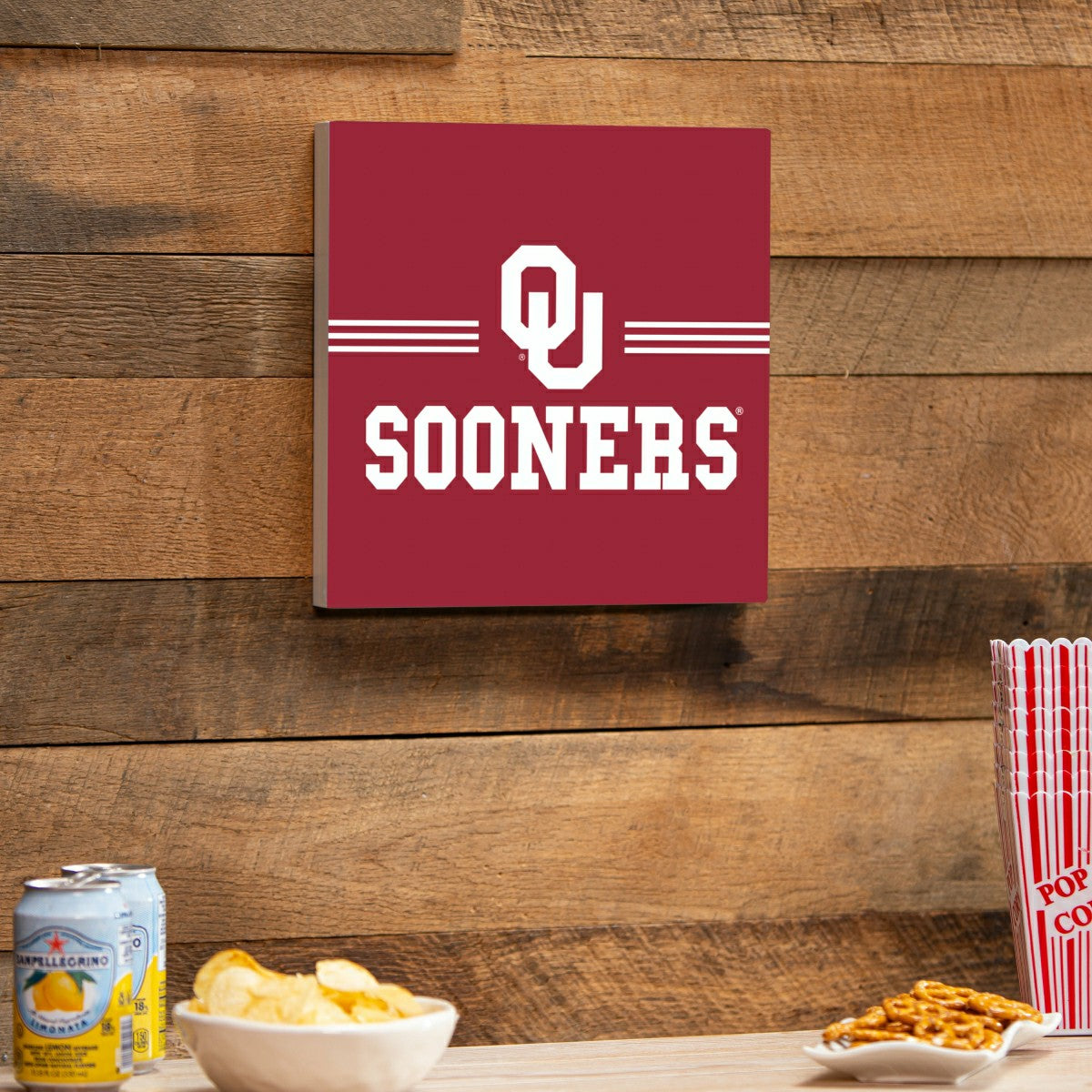University of Oklahoma Wood Wall Sign, 12x12
