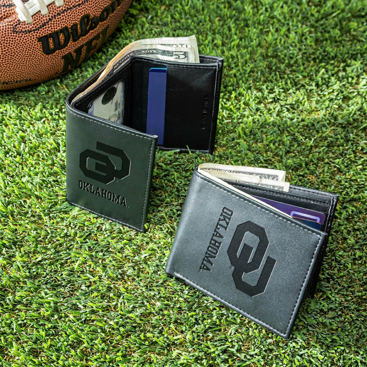 University of Oklahoma, Bi-Fold and Tri-Fold Wallet Gift Set, Black