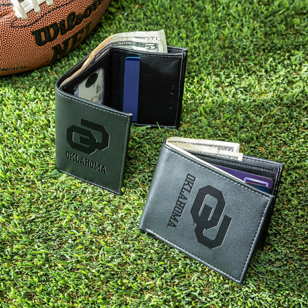 University of Oklahoma, Bi-Fold and Tri-Fold Wallet Gift Set, Black