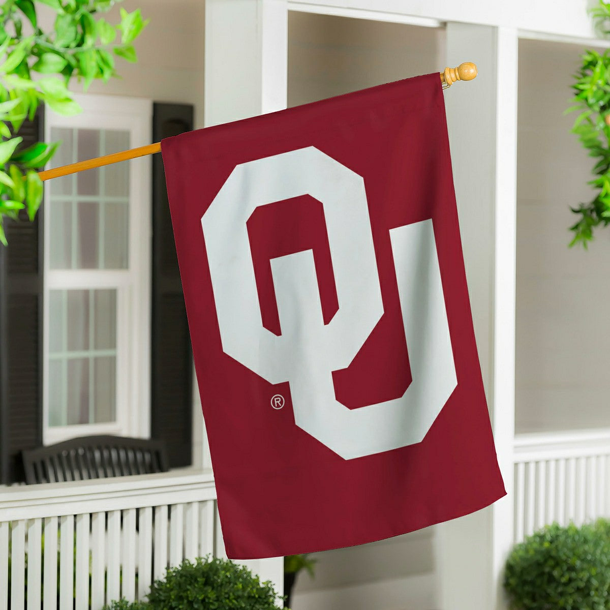 University of Oklahoma Applique House Flag