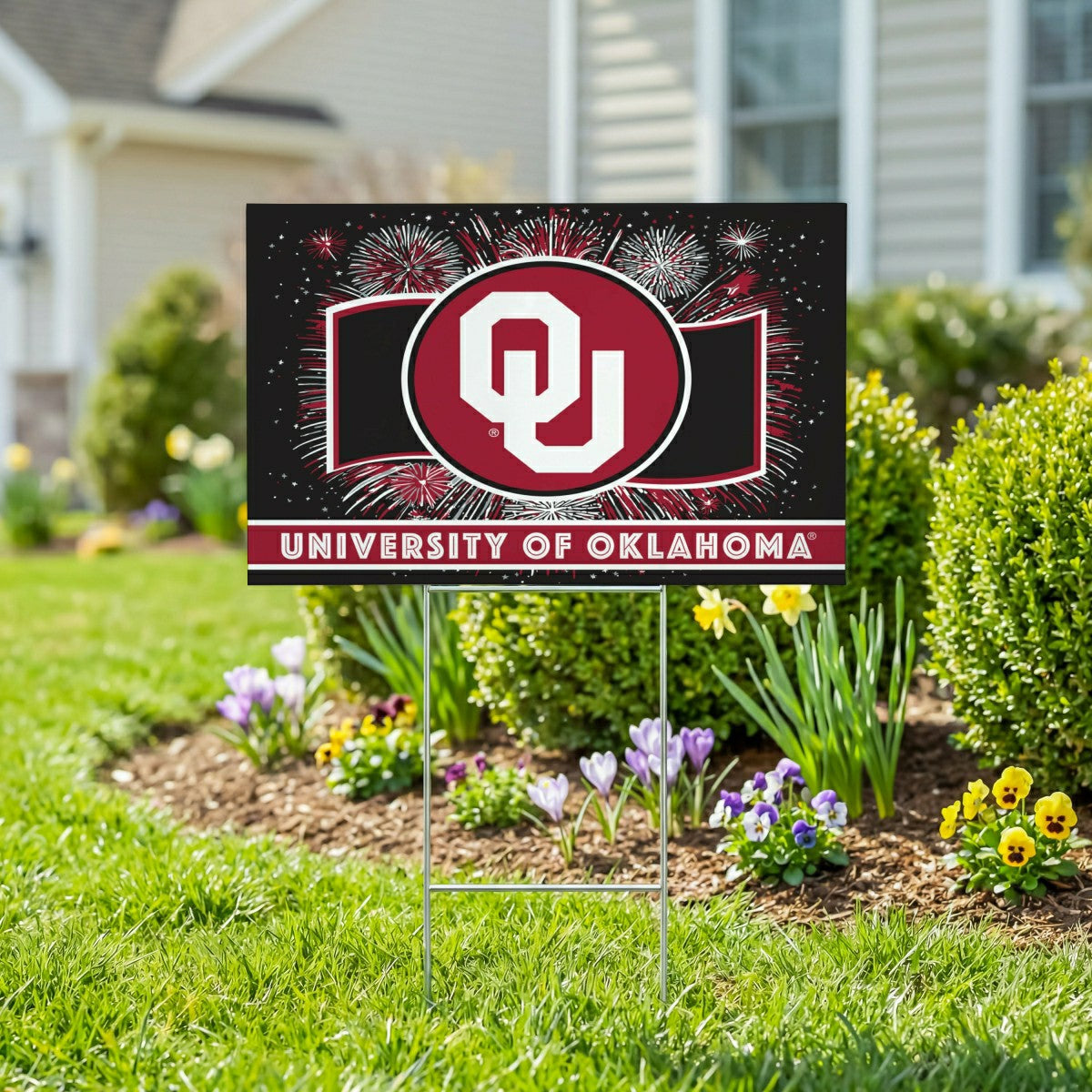University of Oklahoma Yard Sign, Patriotic