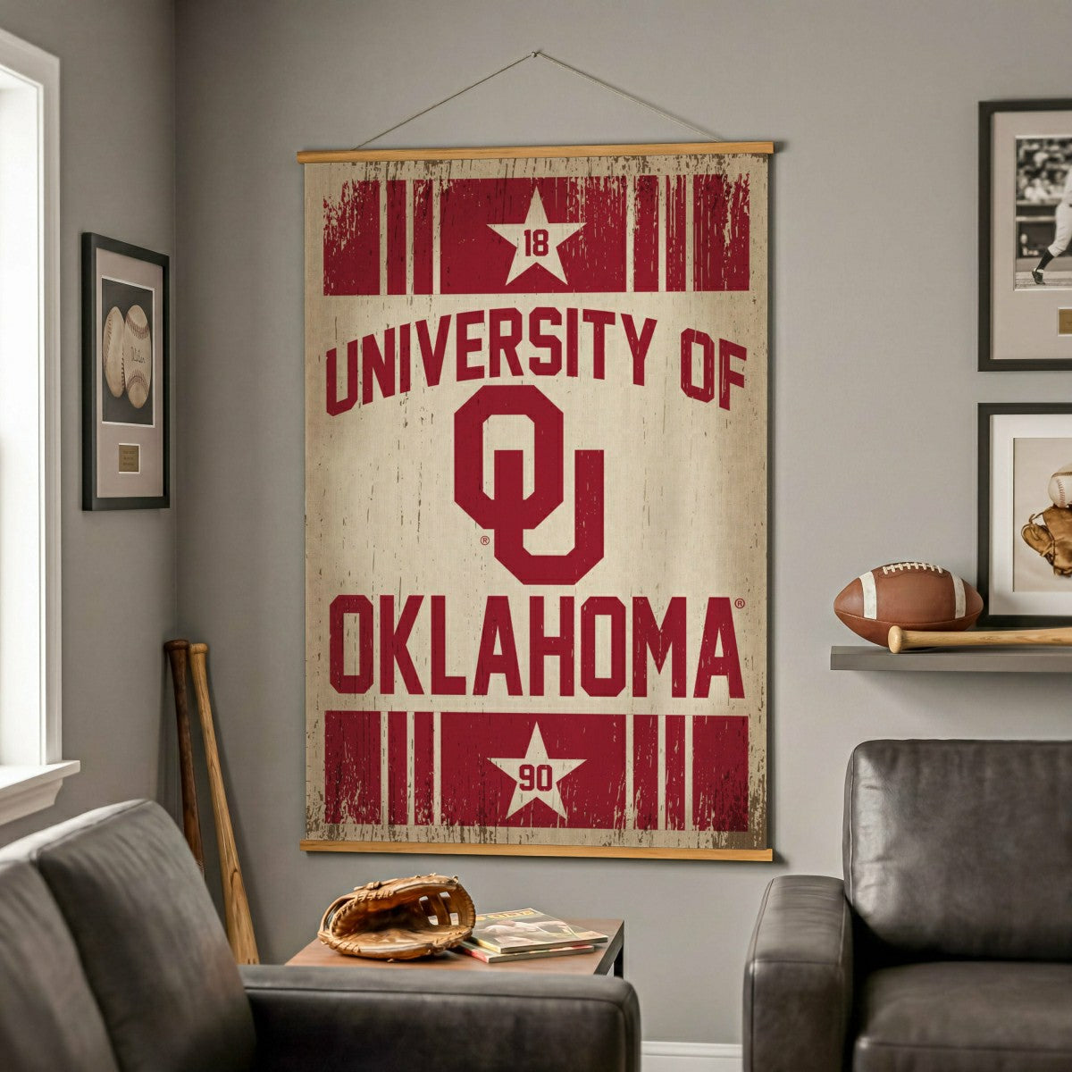 University of Oklahoma, Canvas Wall Tapestry, Large, 54x36