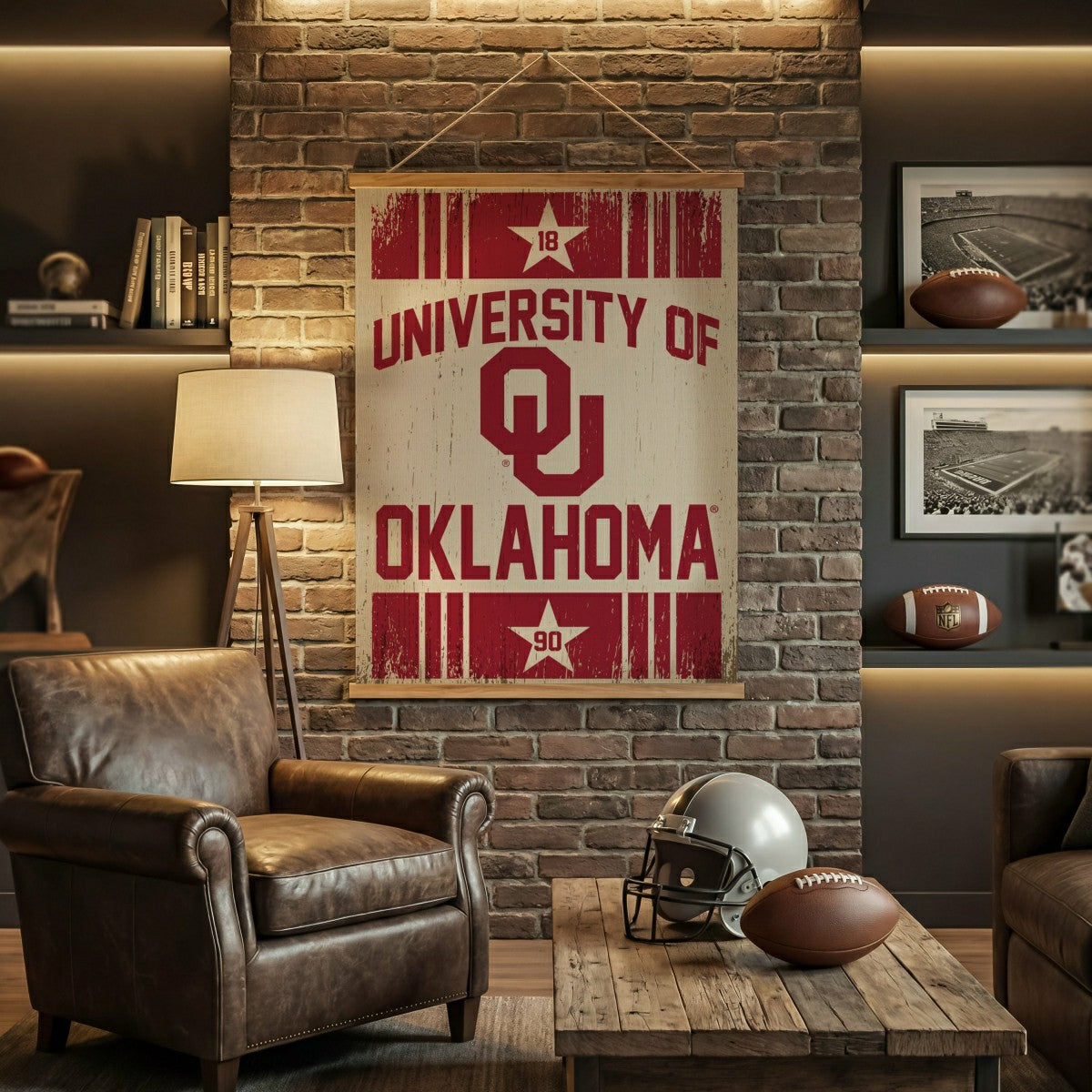 University of Oklahoma, Canvas Wall Tapestry, Large, 54x36