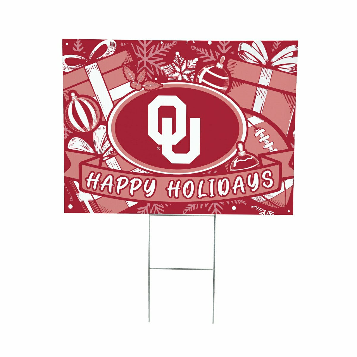University of Oklahoma Yard Sign, Holiday