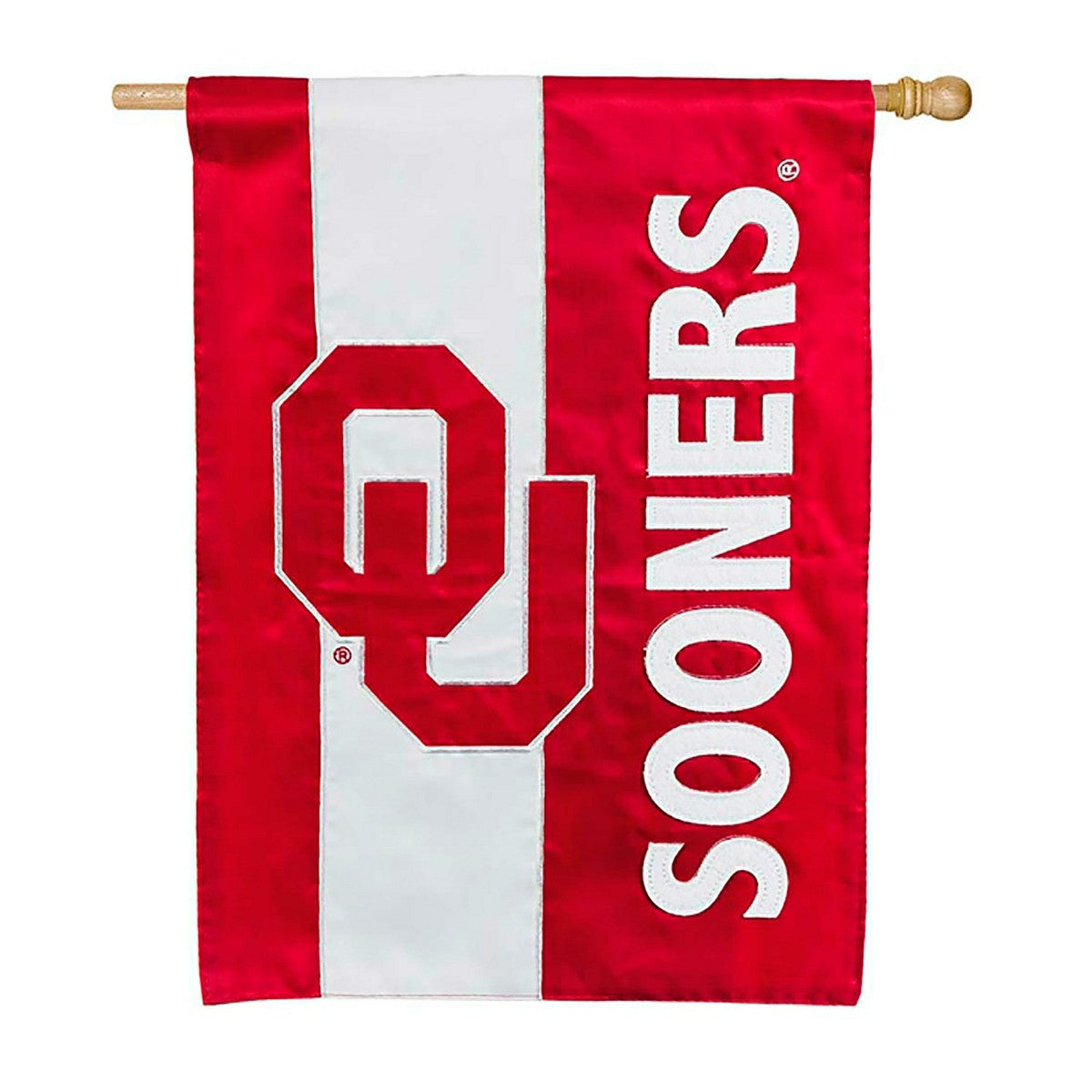 Double-Sided Embellished NCAA College Team Pride Applique House Flag,