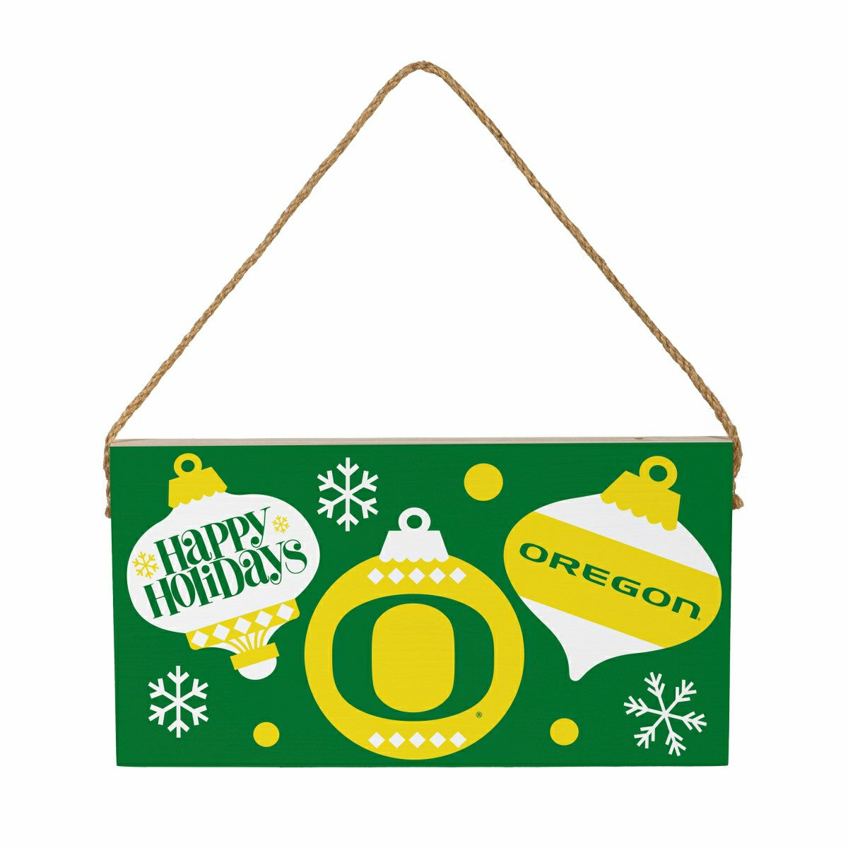 University of Oregon Holiday Wood Wall Sign, 6x11