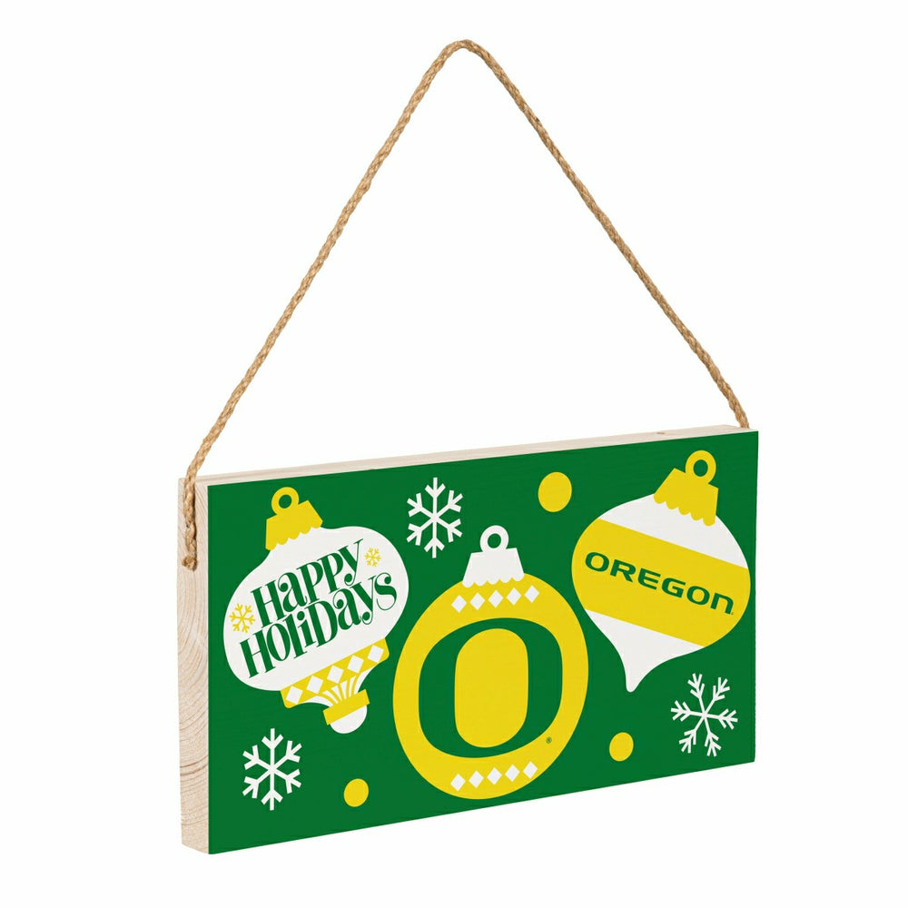 University of Oregon Holiday Wood Wall Sign, 6x11