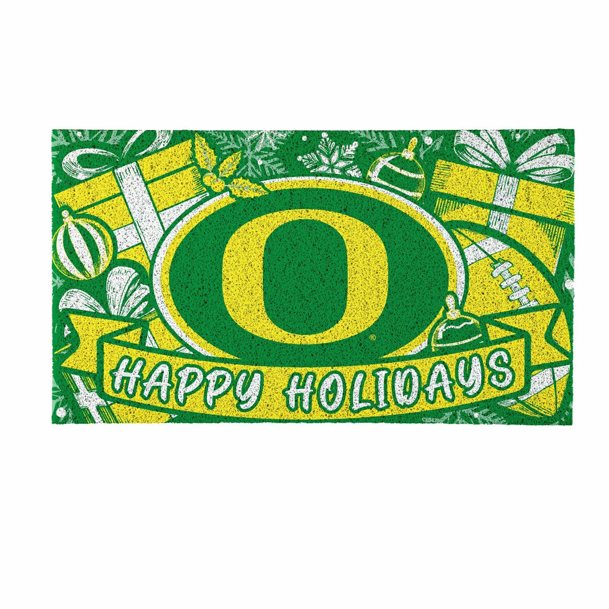 University of Oregon Holiday PVC Mat, 28"x16"