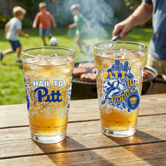 University of Pittsburgh 16oz Glass pint, Set of 2