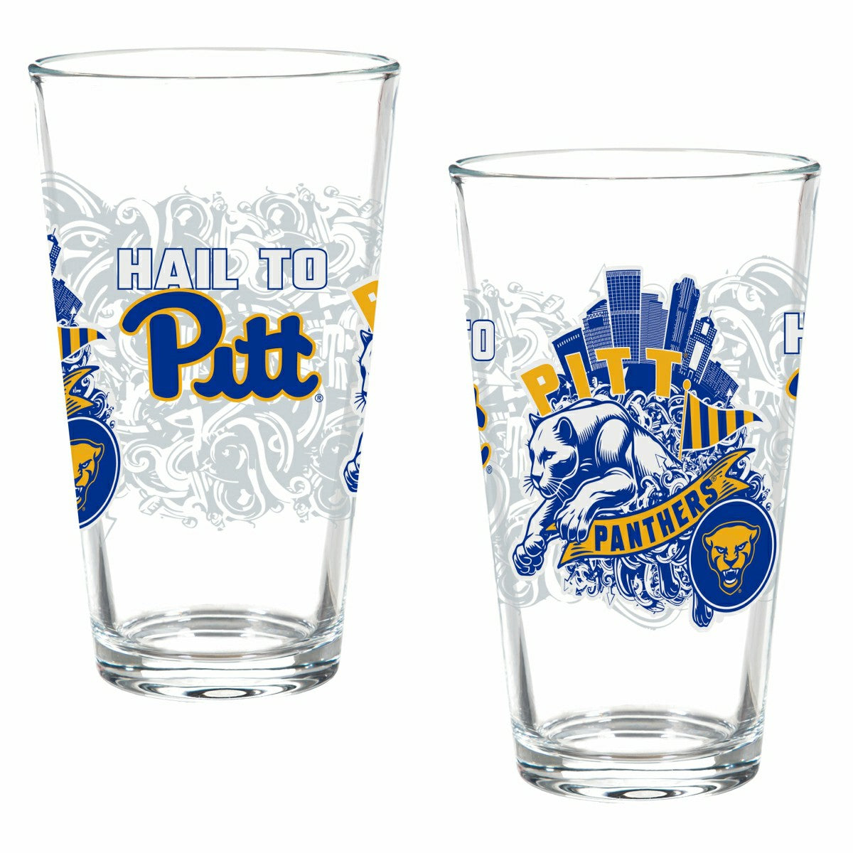 University of Pittsburgh 16oz Glass pint, Set of 2