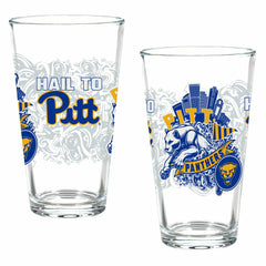 University of Pittsburgh 16oz Glass pint, Set of 2
