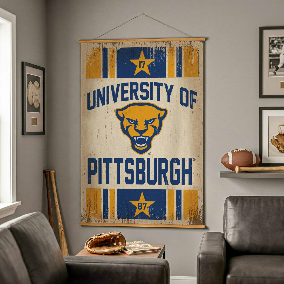 University of Pittsburgh, Canvas Wall Tapestry, Large, 54x36