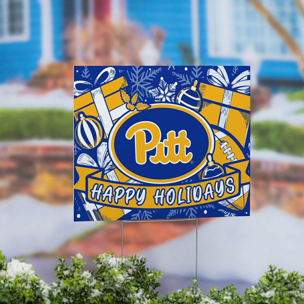 University of Pittsburgh Yard Sign, Holiday