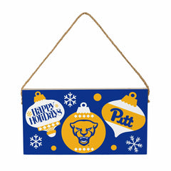 University of Pittsburgh Holiday Wood Wall Sign, 6x11