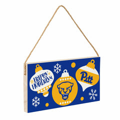 University of Pittsburgh Holiday Wood Wall Sign, 6x11