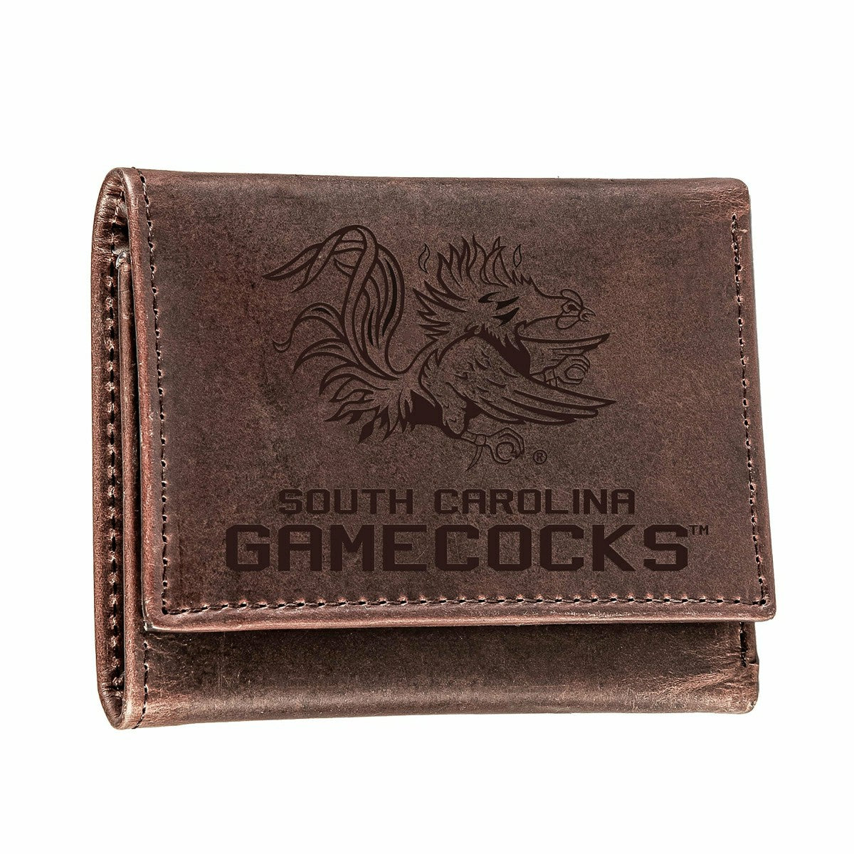 University of South Carolina, Tri-Fold Wallet, Brown, CH, 100% Genuine