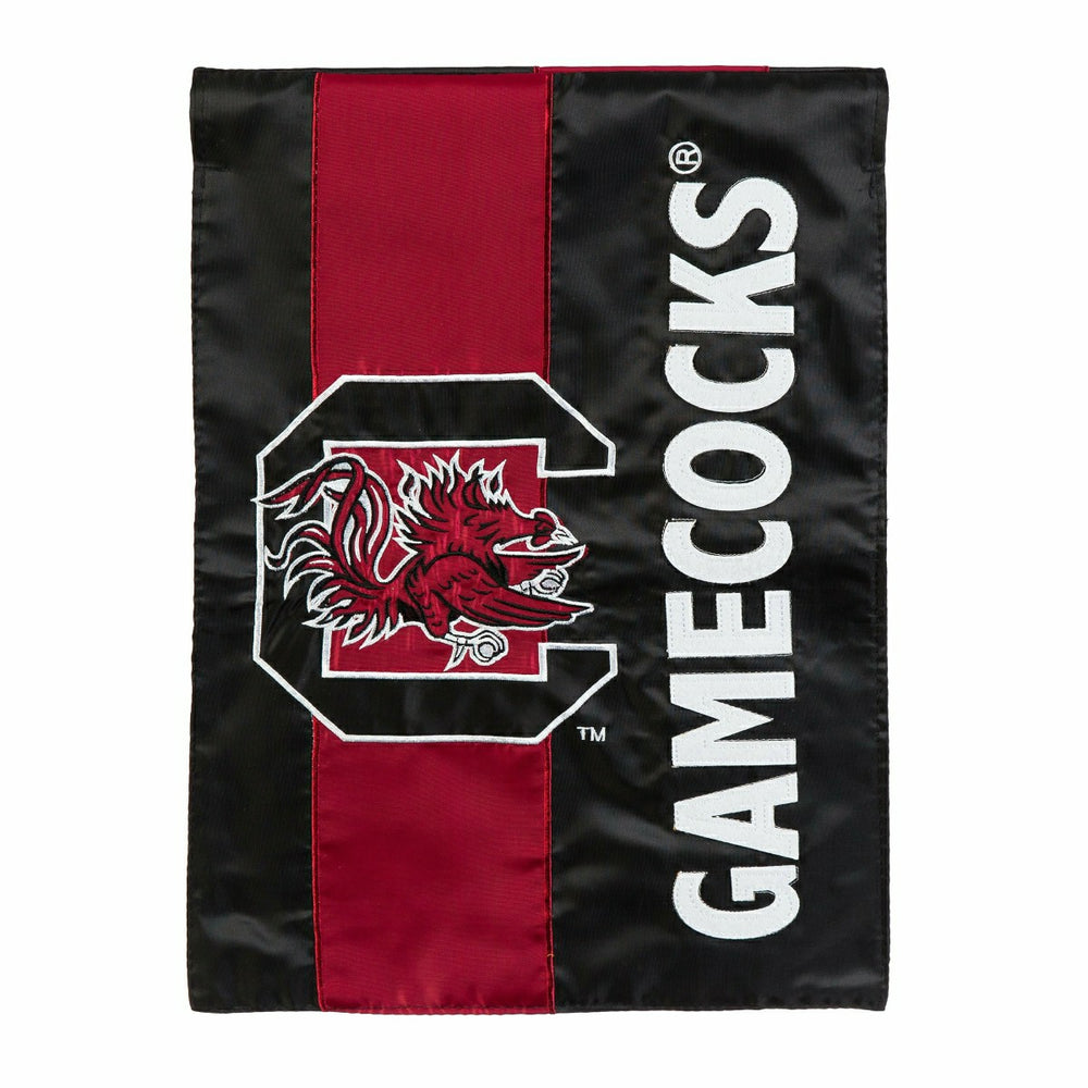 University of South Carolina Mixed-Material Embellished Appliqué Garden Flag