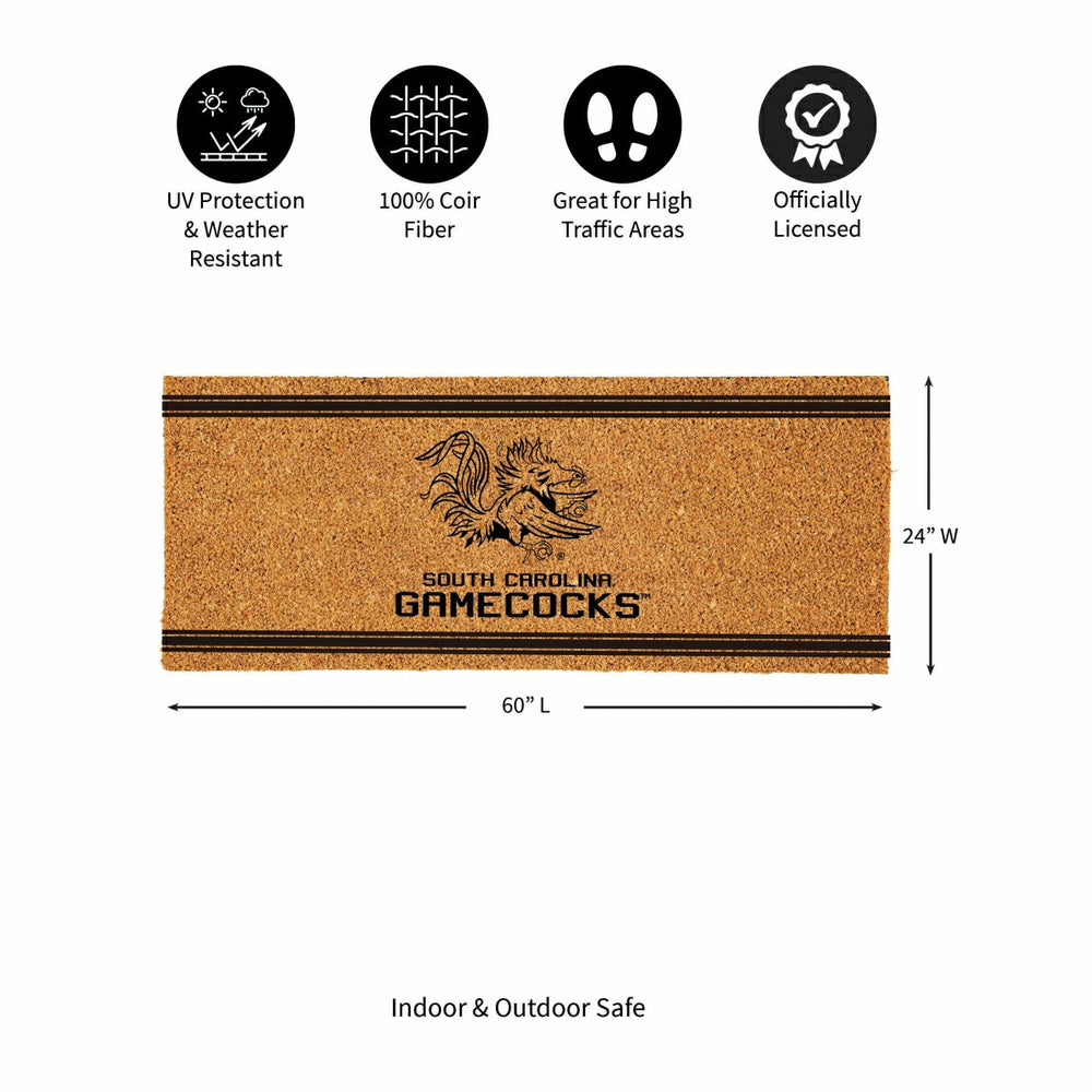 University of South Carolina Extra Large One Color Coir Mat, 60"x24"