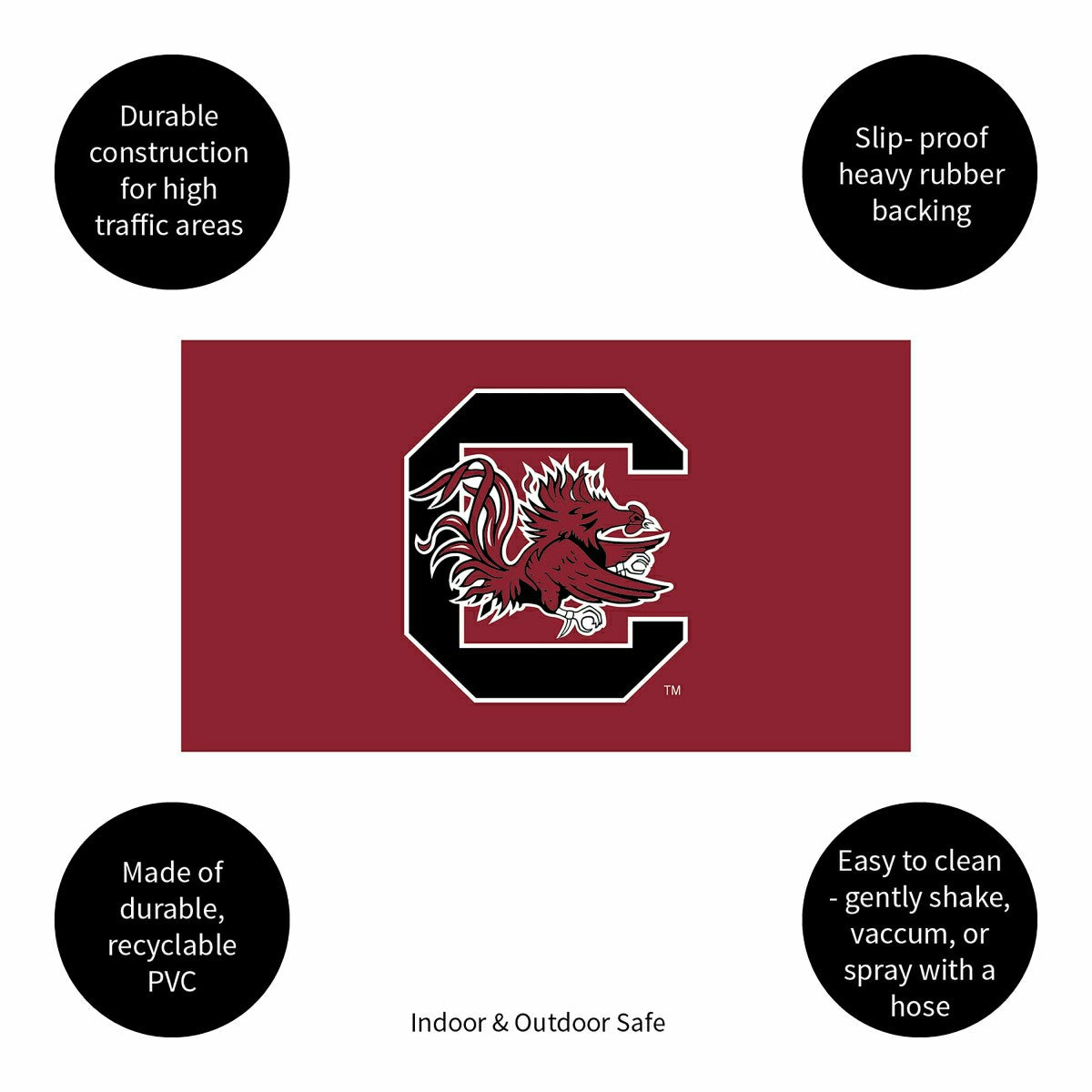 Full Color PVC Mat, 16" x 28", University of South Carolina