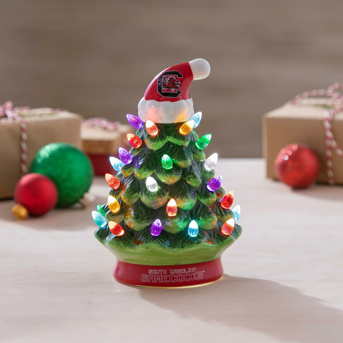 8" LED Ceramic Christmas Tree, University of South Carolina