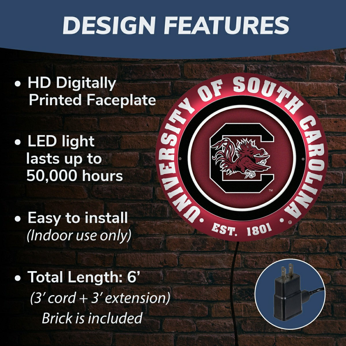 University of South Carolina, Metal Lite, Round