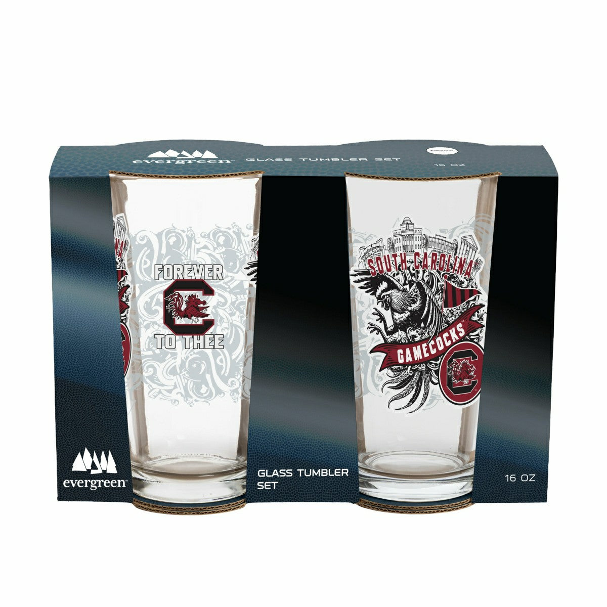 University of South Carolina 16oz Glass pint, Set of 2