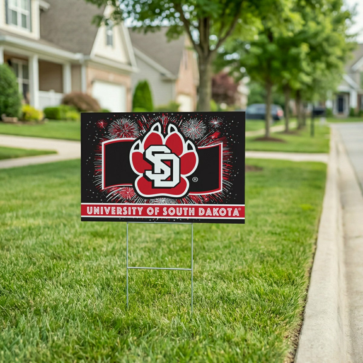 University of South Dakota Yard Sign, Patriotic