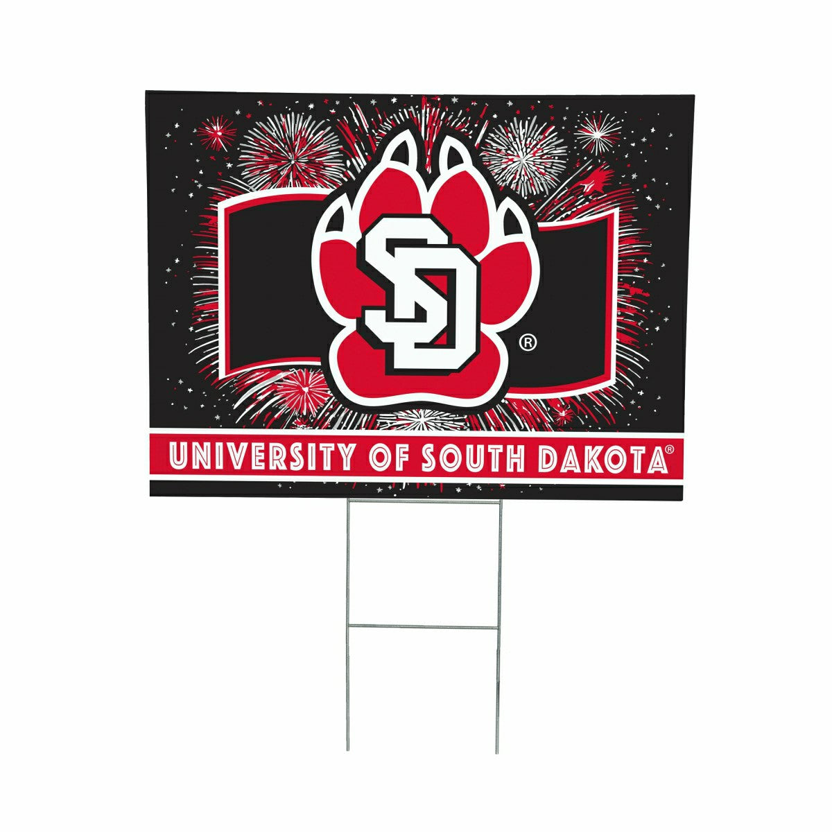 University of South Dakota Yard Sign, Patriotic