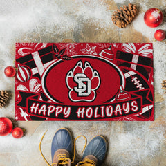 University of South Dakota Holiday PVC Mat, 28"x16"