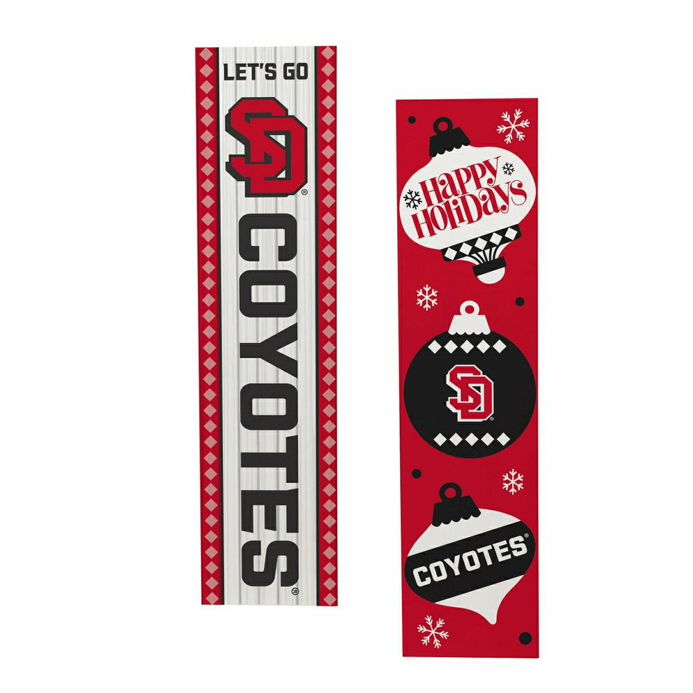 47" Double Sided Leaner, University of South Dakota, Christmas