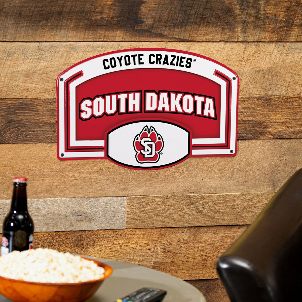 University of South Dakota USA Embossed Steel Wall Sign, 11" x 17"