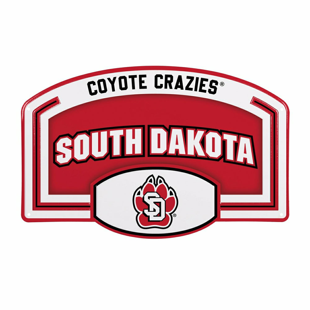 University of South Dakota USA Embossed Steel Wall Sign, 11" x 17"