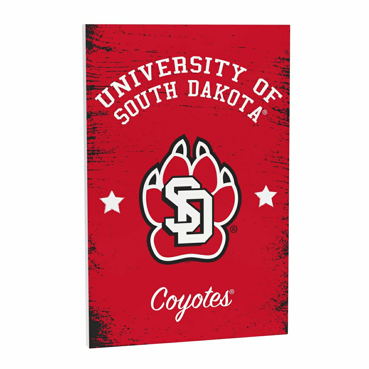 University of South Dakota Wood Wall Sign, 16x24