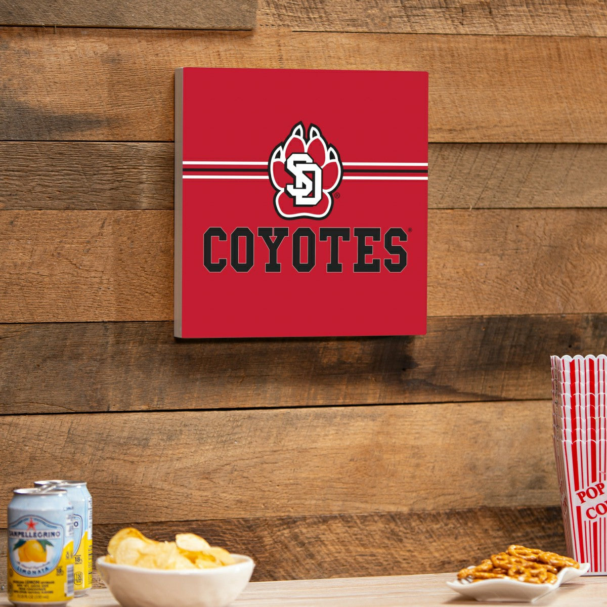 University of South Dakota Wood Wall Sign, 12x12
