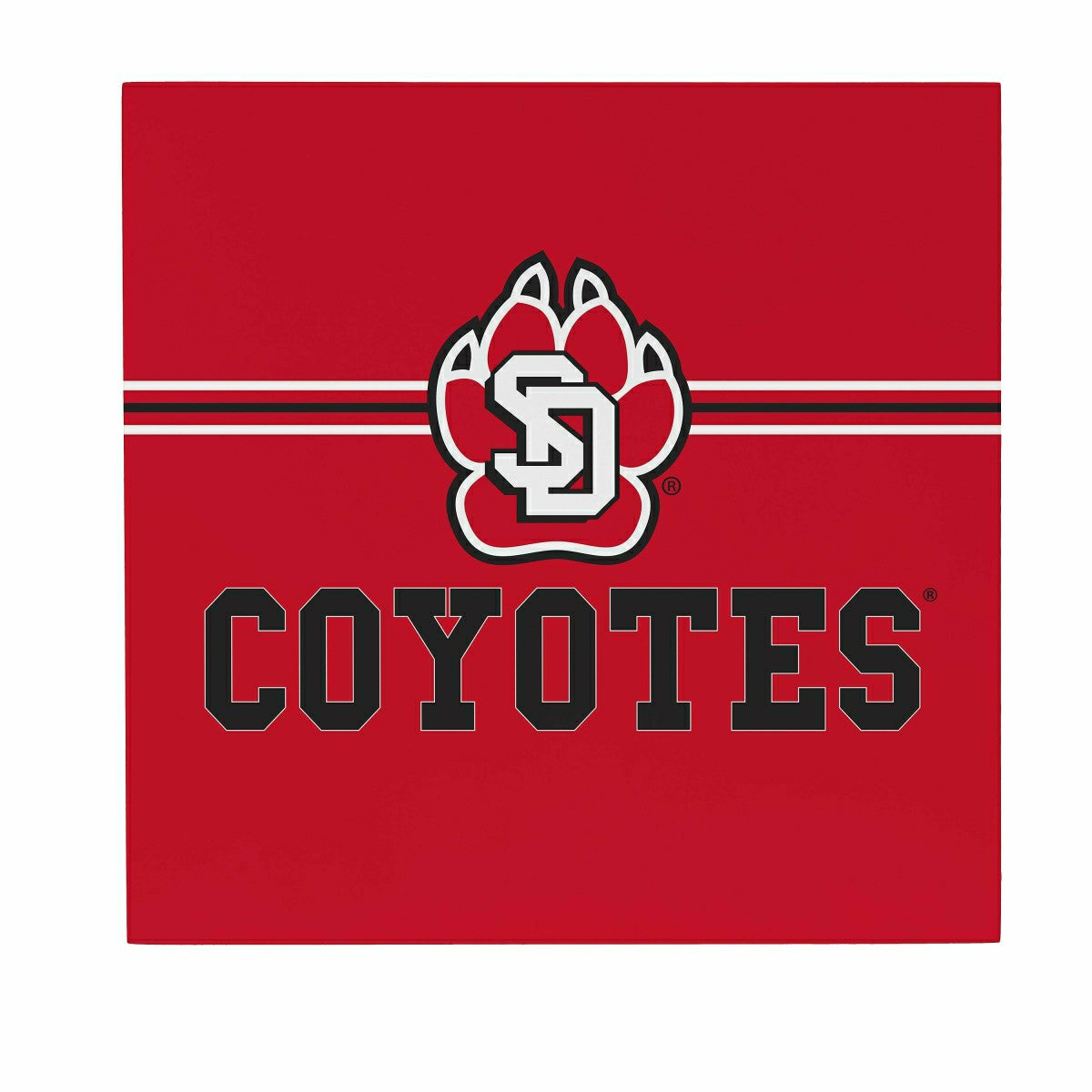 University of South Dakota Wood Wall Sign, 12x12