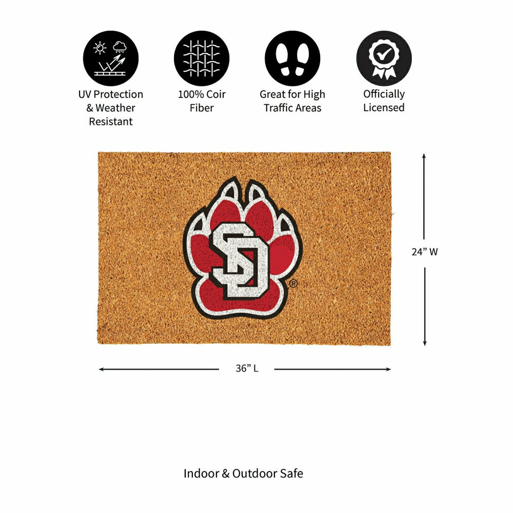 University of South Dakota Large Full Color Coir Mat, 36"x24"