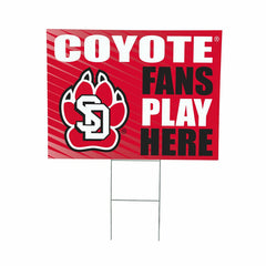 University of South Dakota Coroplast Yard Sign "Fans Play Here"