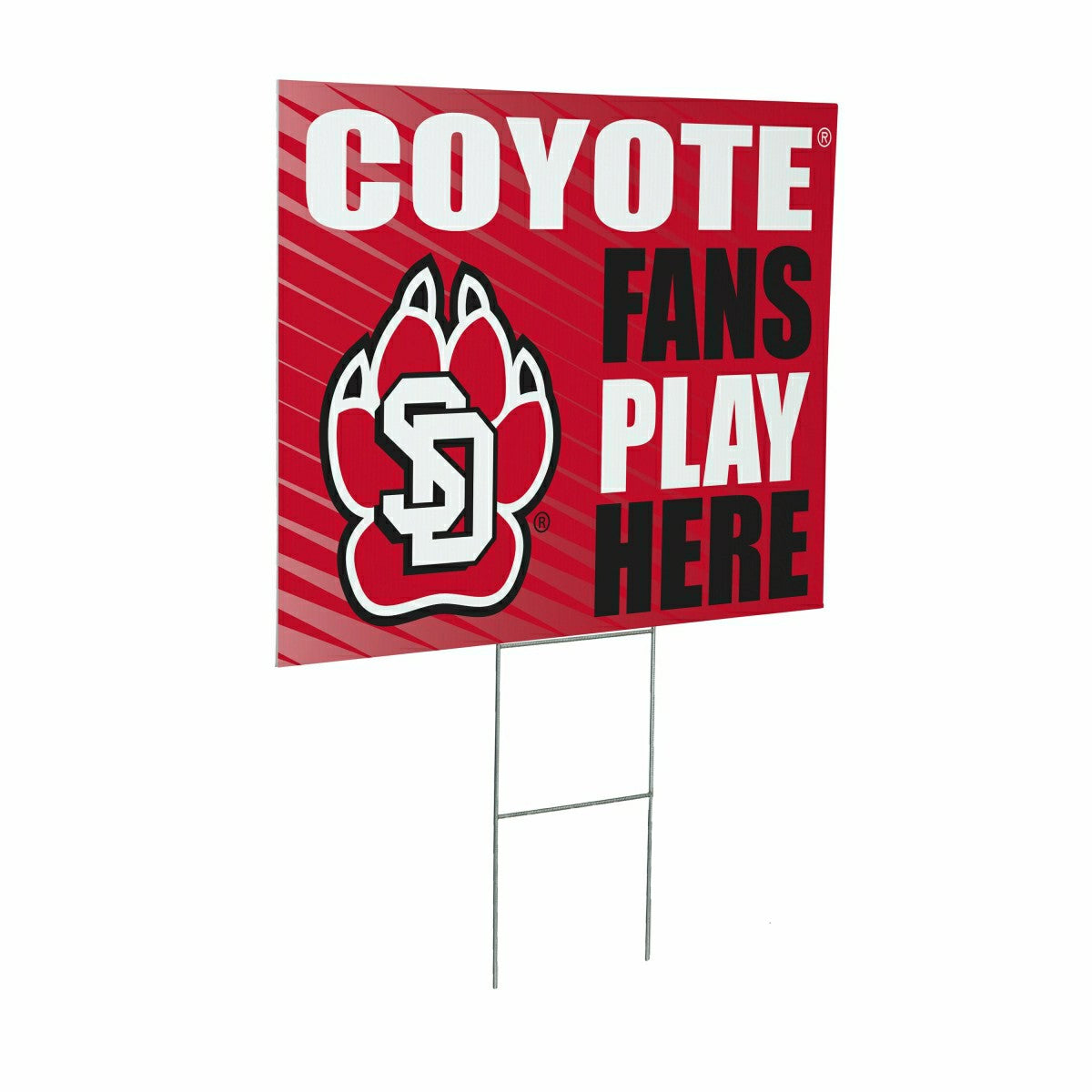 University of South Dakota Coroplast Yard Sign "Fans Play Here"