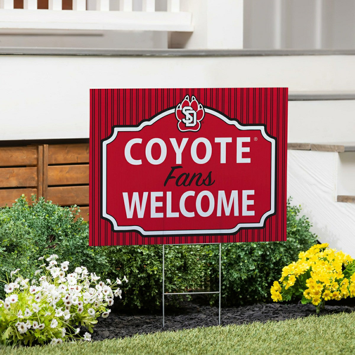 University of South Dakota Coroplast Yard Sign, "Fans Welcome"