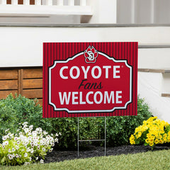 University of South Dakota Coroplast Yard Sign, "Fans Welcome"