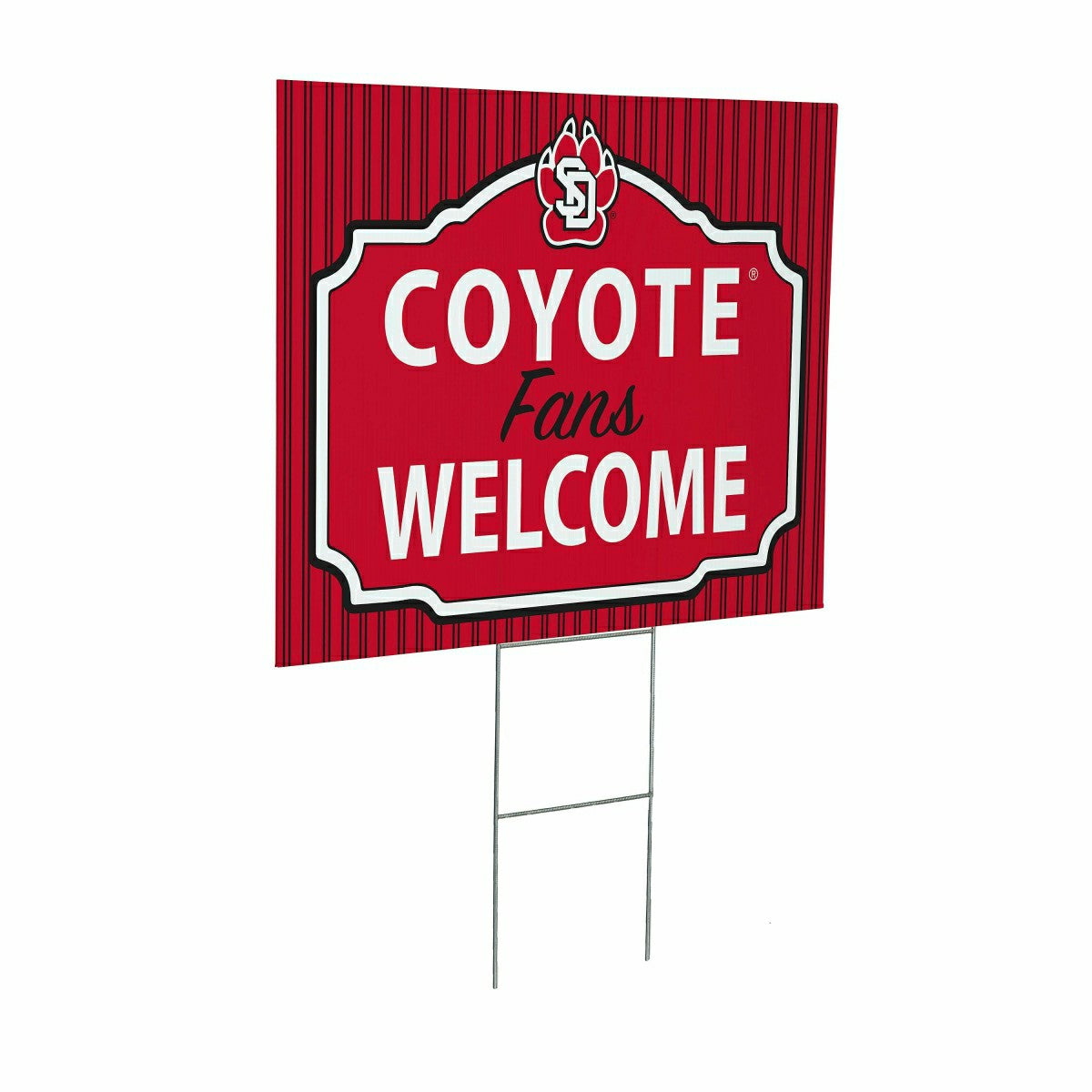University of South Dakota Coroplast Yard Sign, "Fans Welcome"