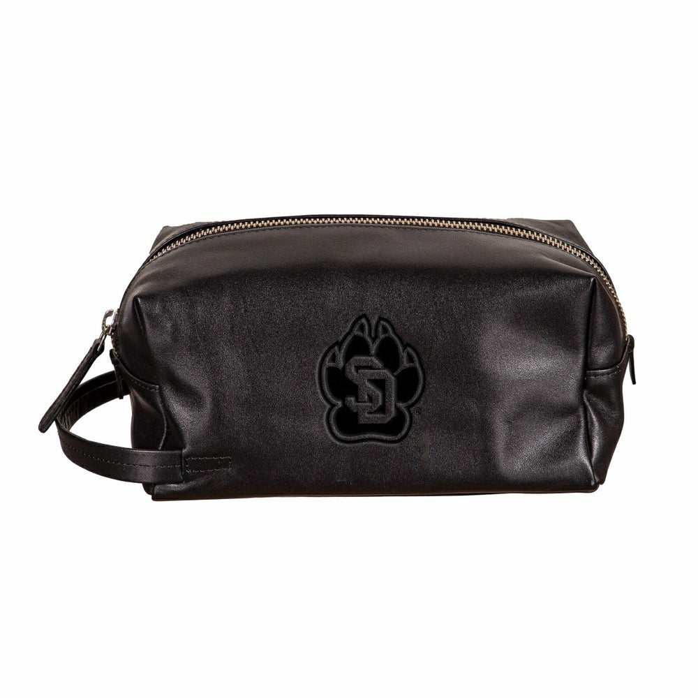 University of South Dakota, Embossed Toiletry Bag, Black