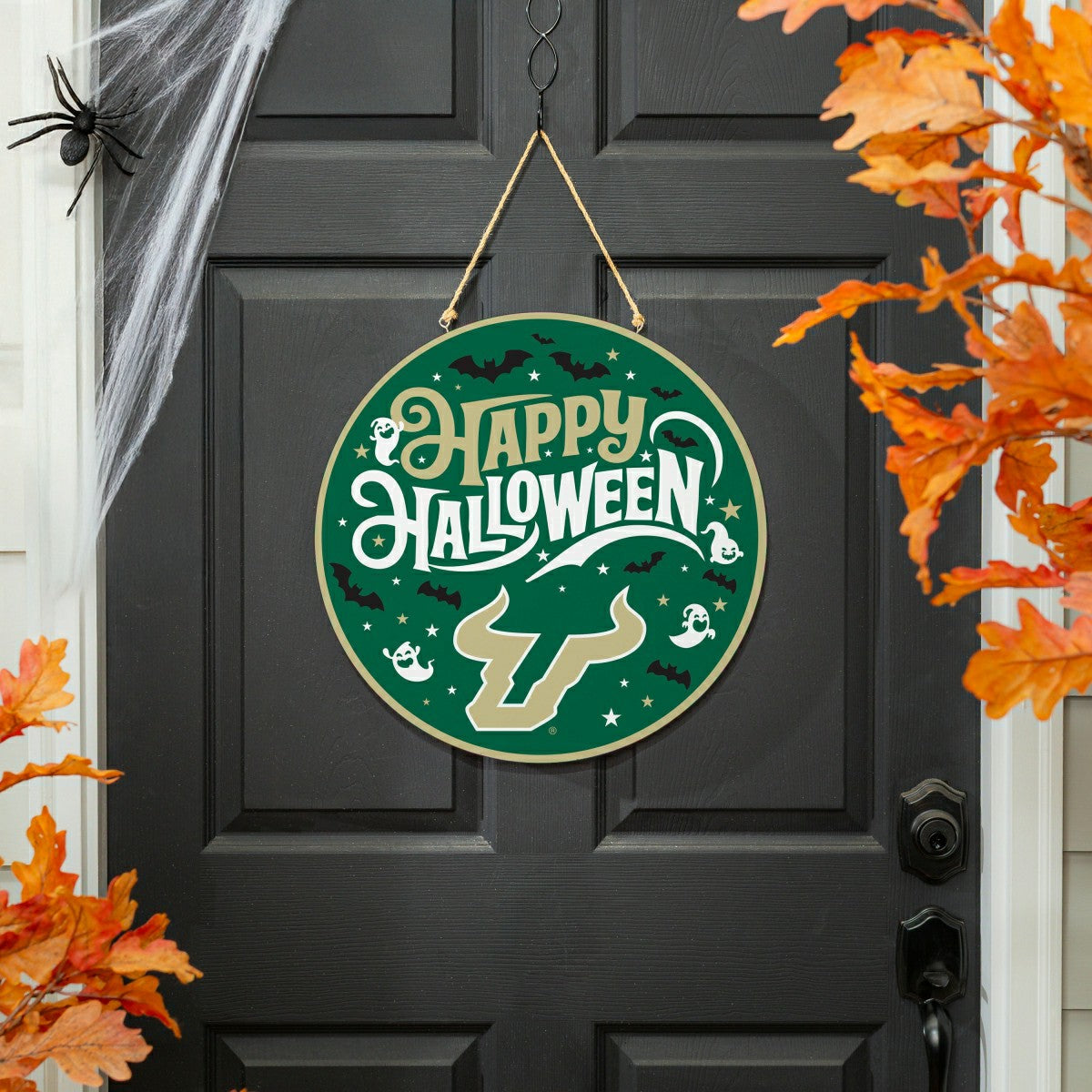 University of South Florida Halloween Round Door Décor with Hanging Ro