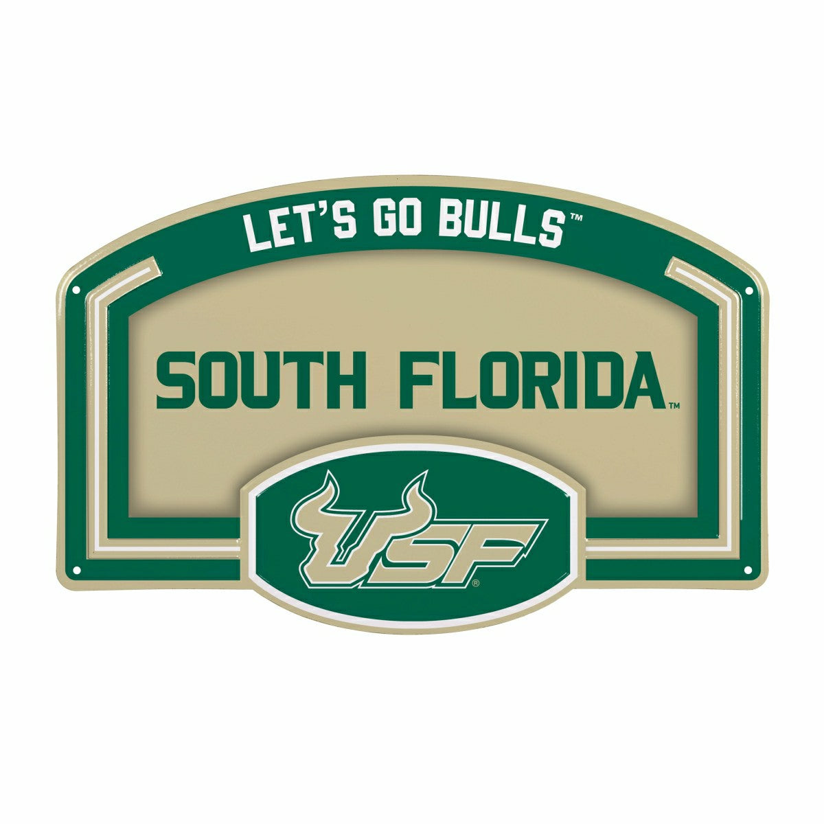 University of South Florida USA Embossed Steel Wall Sign, 11" x 17"