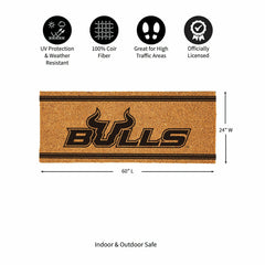 University of South Florida Extra Large One Color Coir Mat, 60"x24"