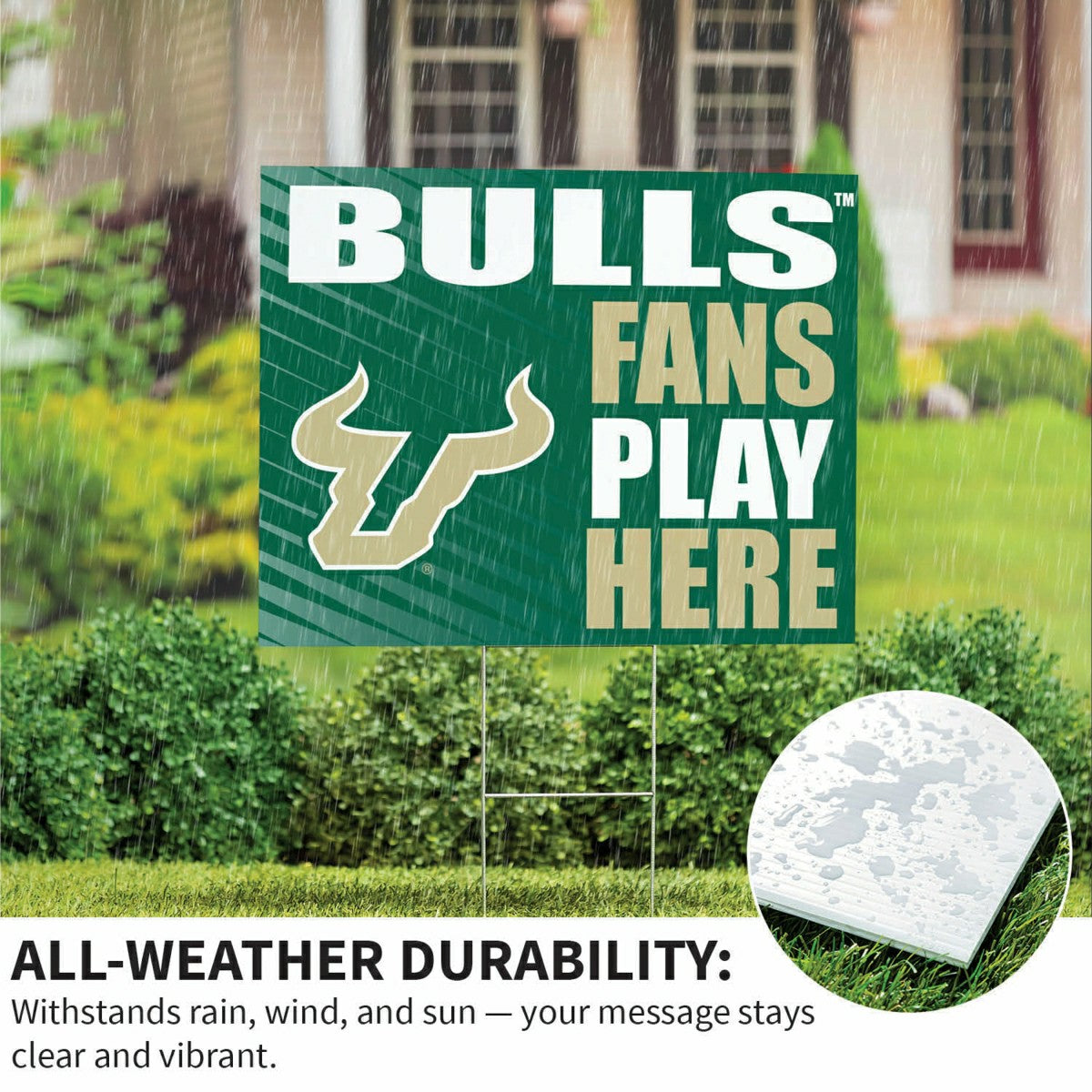 University of South Florida Coroplast Yard Sign "Fans Play Here"