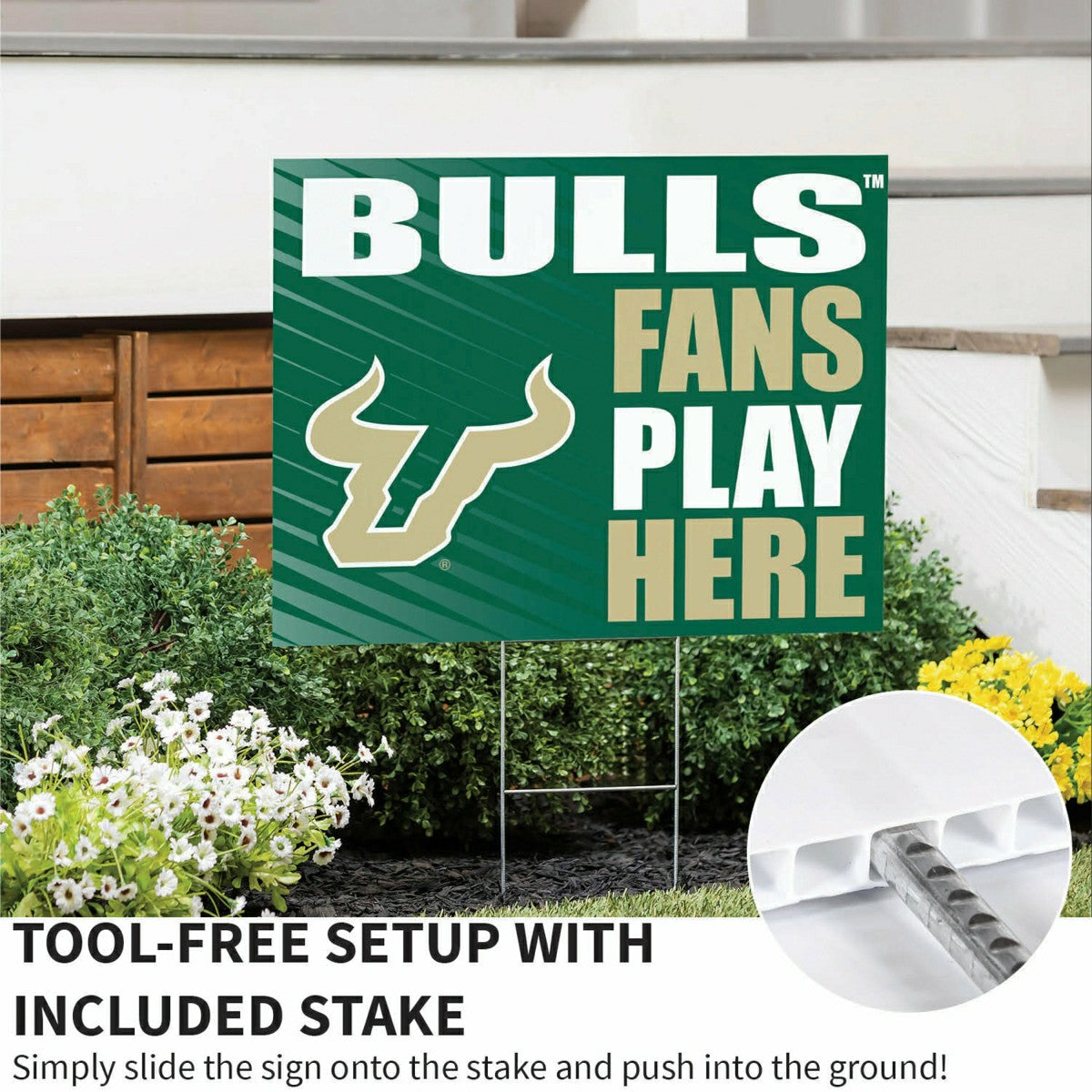 University of South Florida Coroplast Yard Sign "Fans Play Here"