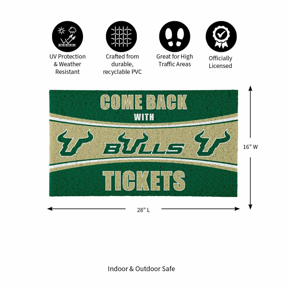 28" x 16" PVC Trapper Mat, Come Back with Tickets, University of South