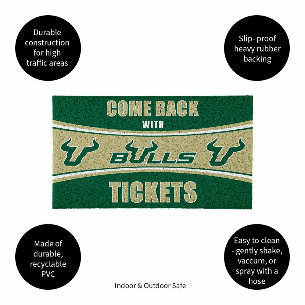 28" x 16" PVC Trapper Mat, Come Back with Tickets, University of South